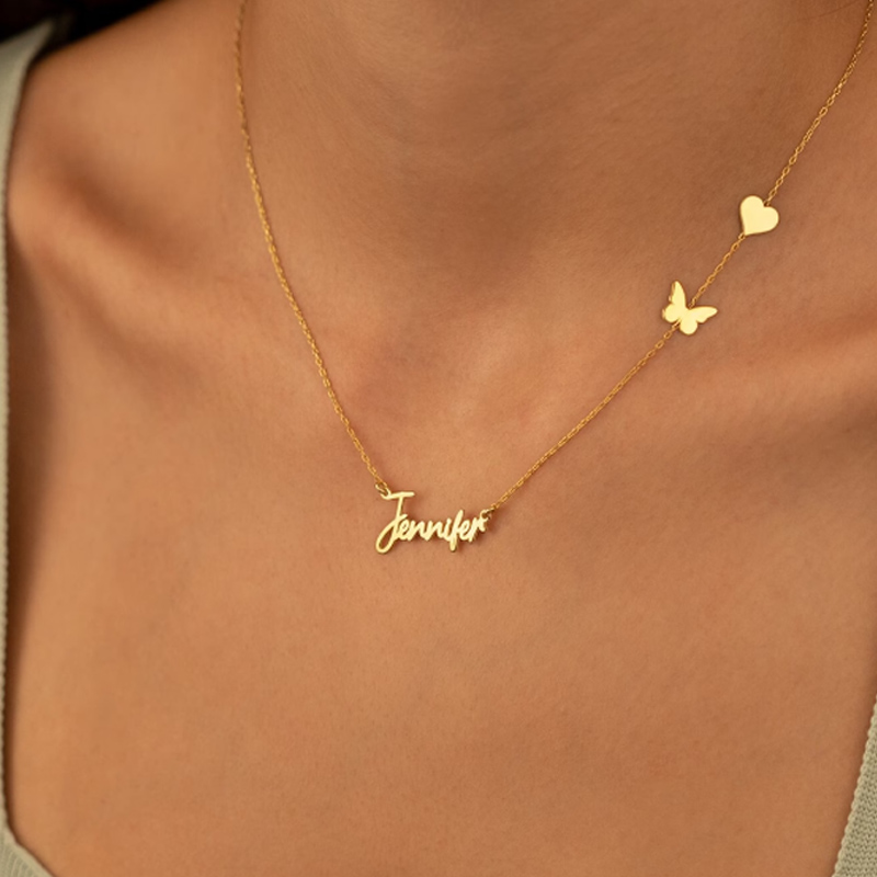 Birth Flower Necklace - Женское Ожерелье-чокер из нержавеющей стали с